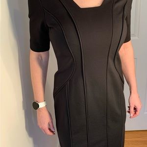 Brooks Brothers size 6 classic black dress with seeming detail.